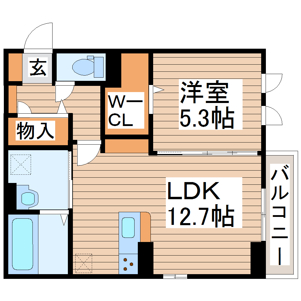 D-ROOM FLATの間取り