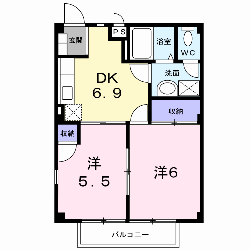 ソレアード　Bの間取り