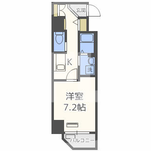 大阪市中央区本町橋のマンションの間取り