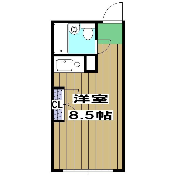 京都市右京区太秦中筋町のマンションの間取り