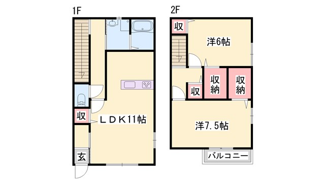 アクシス大島の間取り