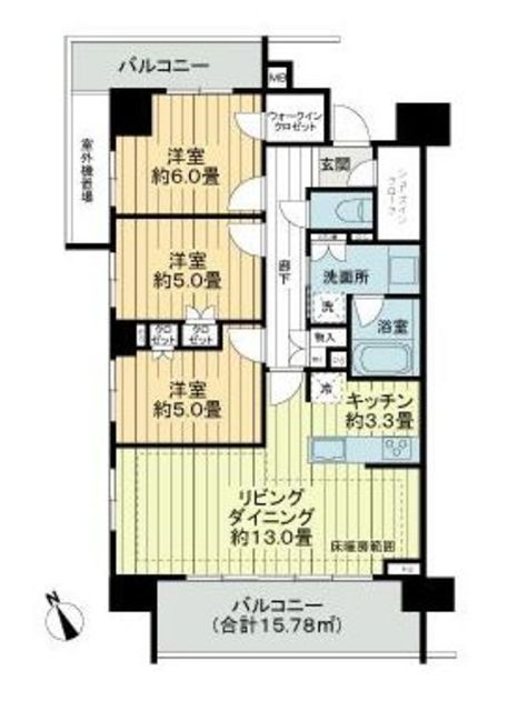 【柏市千代田のマンションの間取り】