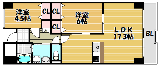 戴慶カーサグラシアの間取り