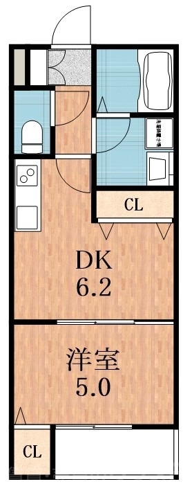 大阪市住之江区北加賀屋のアパートの間取り