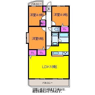 ダイアパレスシアース万代南棟　１２０１の間取り