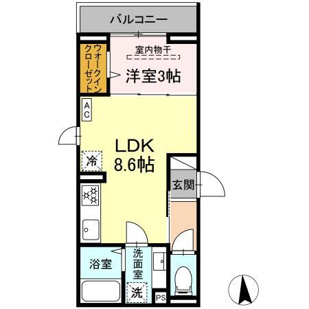 Ｄ　Ｐａｉｎａ　東門前の間取り