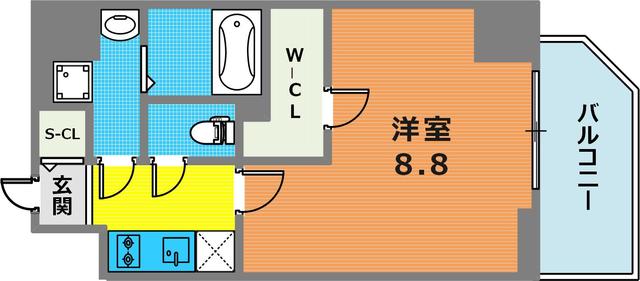 プレサンス神戸元町ベルシオンの間取り