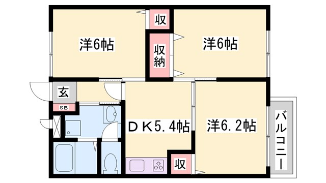 シャルマンシャトーの間取り