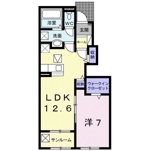 日高郡日高町大字志賀のアパートの間取り