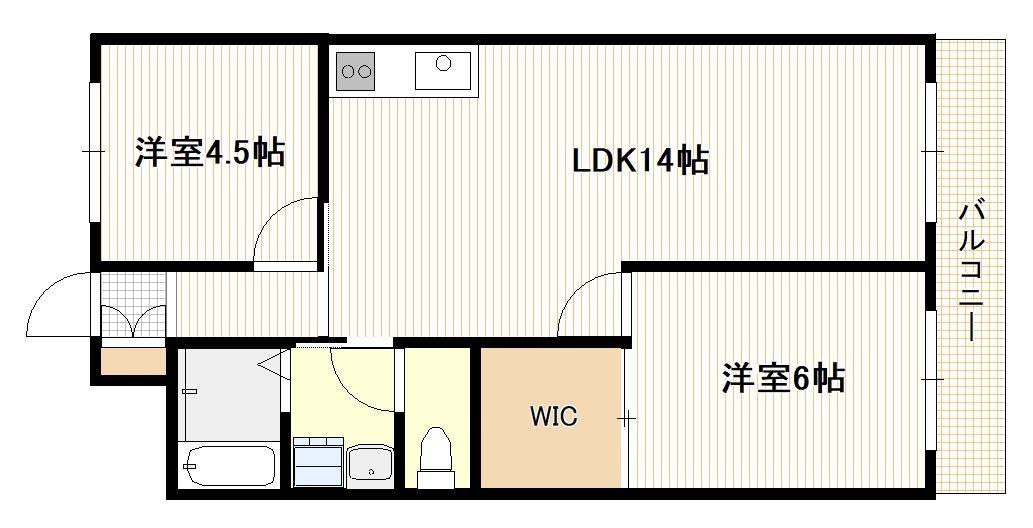 広島市佐伯区三宅のマンションの間取り