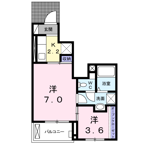 アイヒルズ　リルの間取り