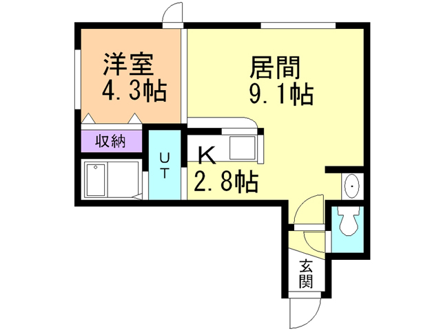 苫小牧市澄川町のアパートの間取り