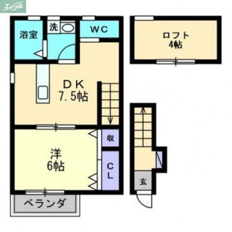 カーサフィオーレ東古松の間取り写真