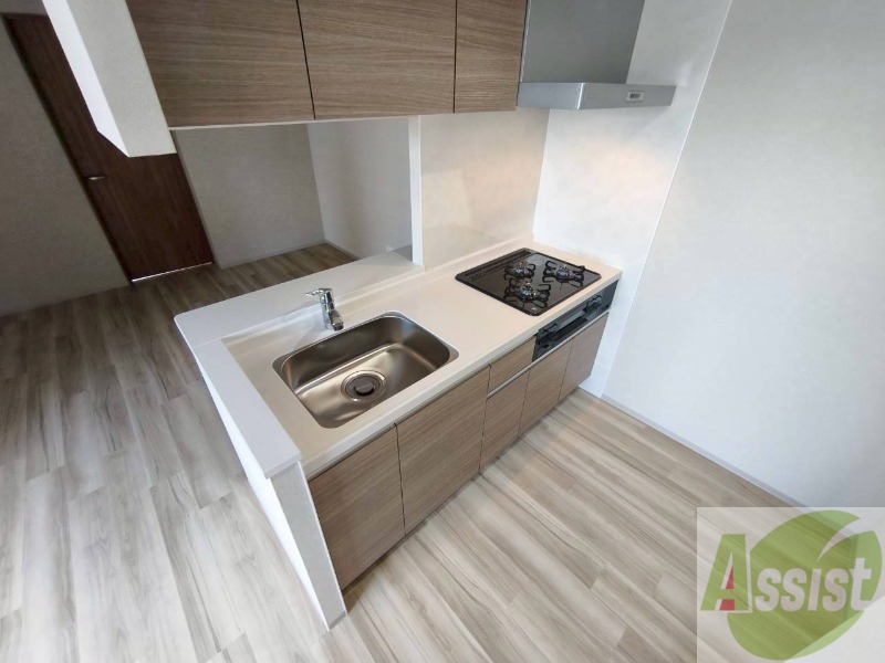 キッチン　清潔感がありお洒落なキッチンになっていました！