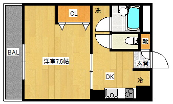 キャッスル新坂第一の間取り写真