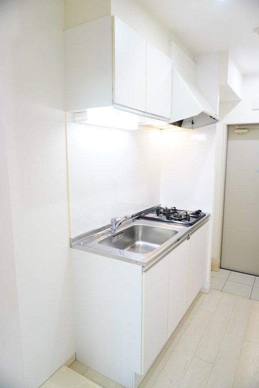 キッチン　２口ガスコンロ付システムキッチンでお料理楽々