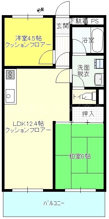ＪＲ京浜東北線 鶴見駅 徒歩9分 10階建 築47年の間取り写真