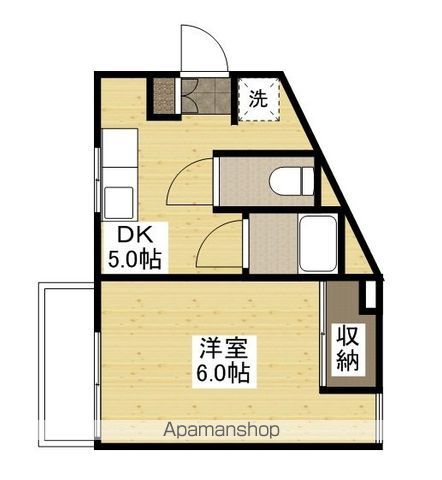広島電鉄宇品線 御幸橋駅 徒歩13分 3階建 築37年の間取り写真