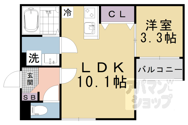プランドール椥辻の間取り写真