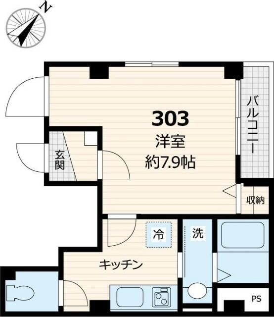 都営大江戸線 月島駅 徒歩1分 4階建 築14年の間取り写真
