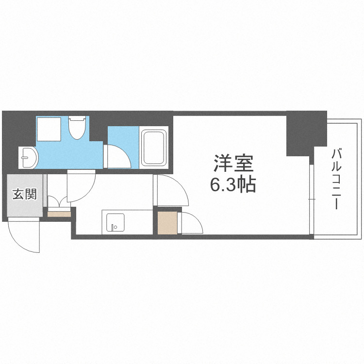 クレビオス南堀江の間取り写真