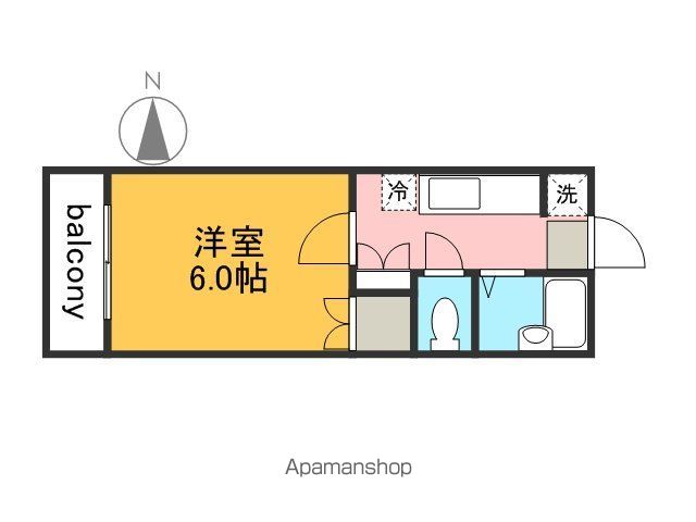 広島電鉄白島線 白島駅 徒歩5分 4階建 築37年の間取り写真