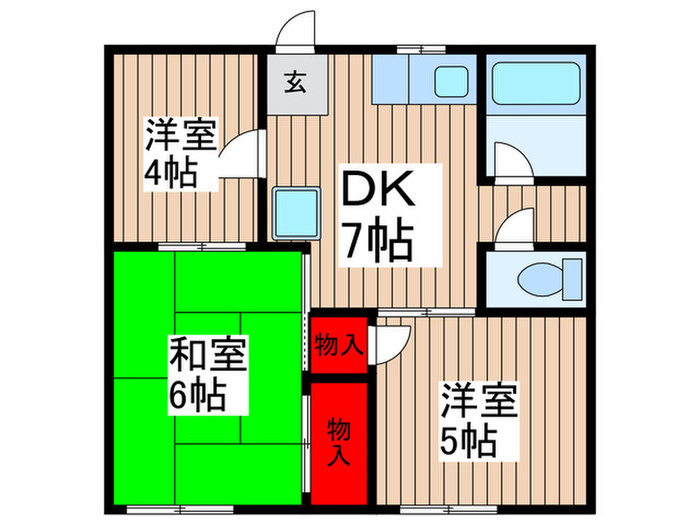 けやき荘小谷場の間取り写真