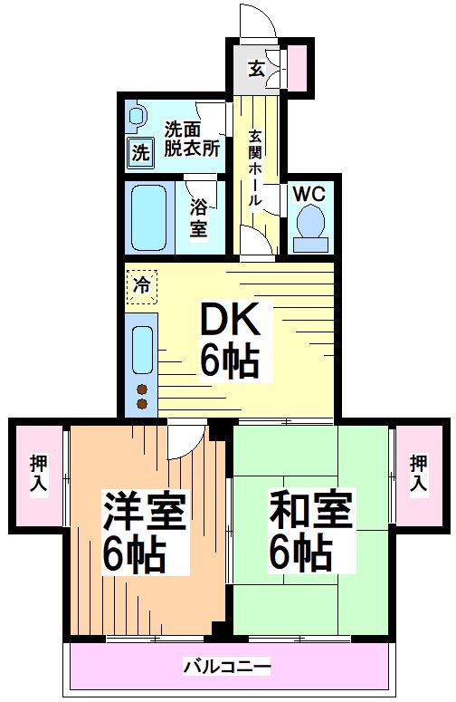 京王線 笹塚駅 徒歩7分 3階建 築31年の間取り写真