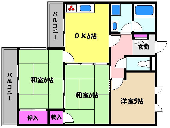 阪神本線 深江駅 徒歩7分 3階建 築40年の間取り写真