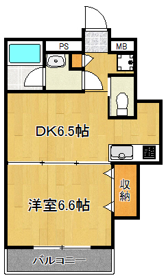 川崎市幸区古川町のマンションの間取り