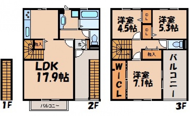 呉市天応南町のアパートの間取り