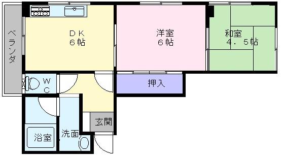 シャトー田中の間取り