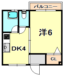 神戸市兵庫区下三条町のマンションの間取り