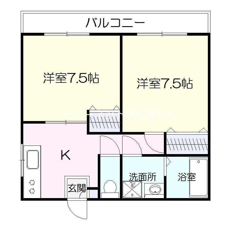 騎射場パークマンションMの間取り