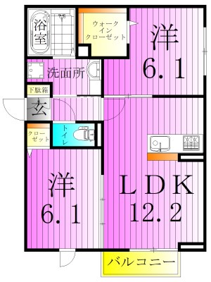 グラナーデ鹿浜の間取り