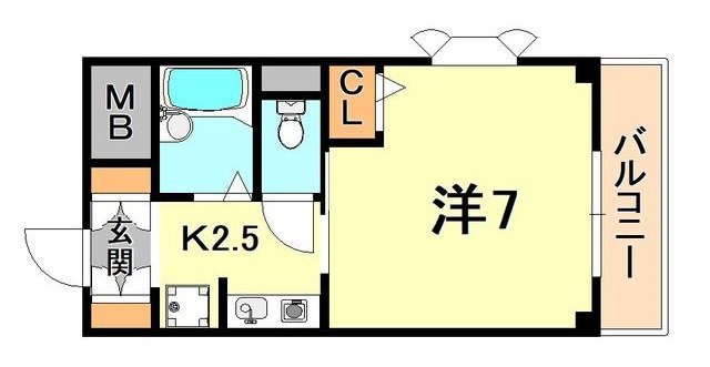 神戸市灘区泉通のマンションの間取り