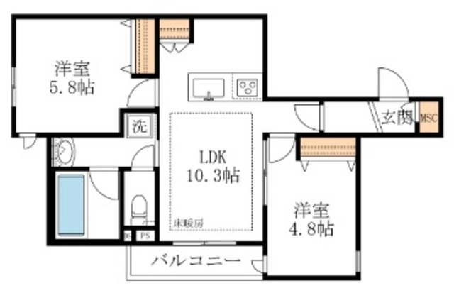 Maison Septem（メゾンセプテム）の間取り