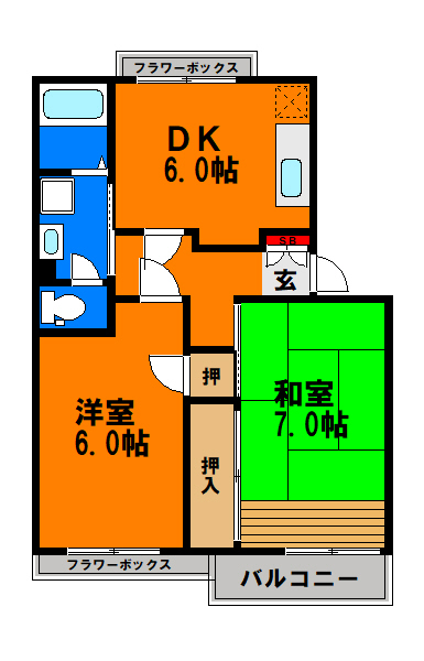 コーポサンライトの間取り