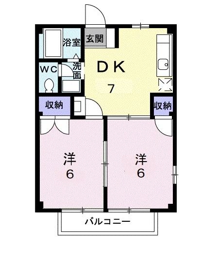 福島市太平寺のアパートの間取り