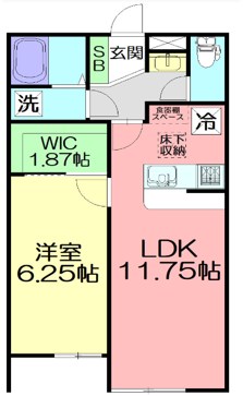 秦野市本町のアパートの間取り