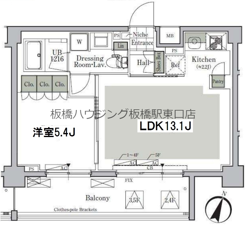 パークキューブ西ヶ原ステージの間取り