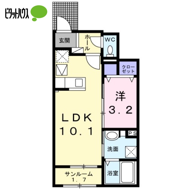 パークサイド針崎　壱番館の間取り