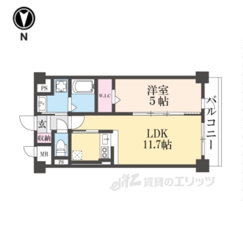 香芝市穴虫のマンションの間取り