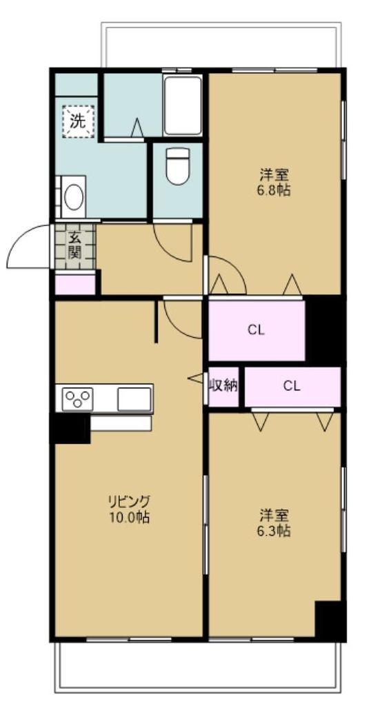 セレッソ大和田の間取り