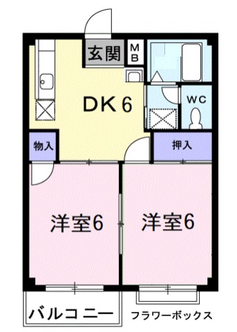 【コーポ時計台の間取り】