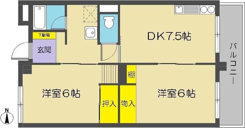 伊丹市西台のマンションの間取り