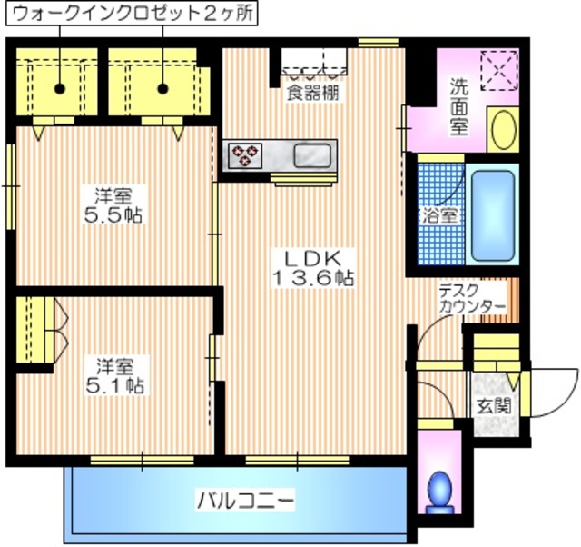 横浜市西区戸部町のマンションの間取り