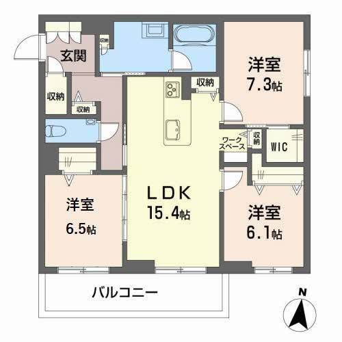 シャーメゾンステージ筑摩の間取り