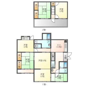 明和町4丁目貸家の間取り