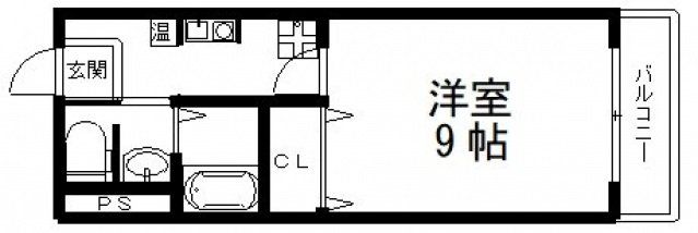 東大阪市荒本新町のマンションの間取り